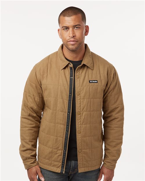 Columbia Adult Unisex 100% Cotton Full Zip With Pockets Landroamer Quilted Shirt Jacket